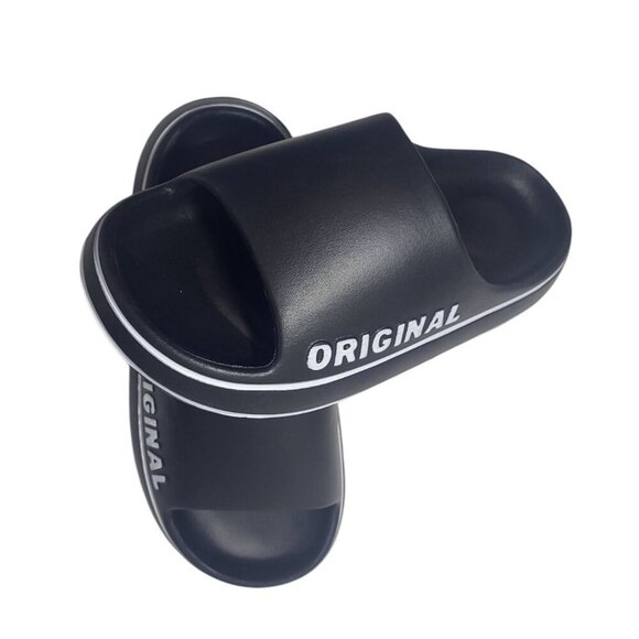 Original Black Slide Sandals Comfortable Slip-On Footwear For Men & Women. - Picture 2 of 7